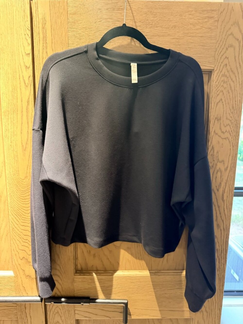 Zella Black Boxy Crewneck Sweatshirt M
